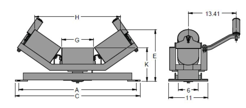 Precision Pulley & Idler Self-Aligner Equal Trougher Idler (C4-20TESA ...